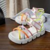 Rainbow Ribbon Girls Summer Sandals by Newness Stylish and comfy sandals perfect for summer play