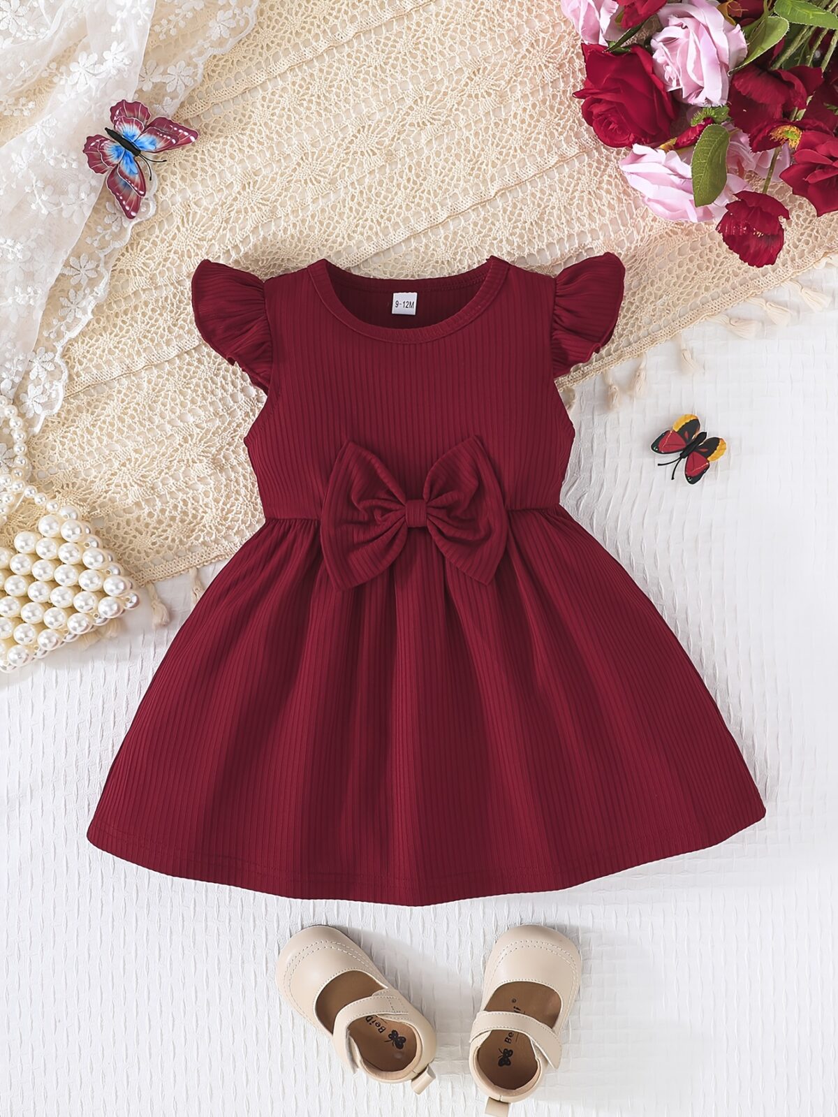 Adorable Summer Bloom Baby Girl Dress Set A charming two piece outfit in soft summery colors perfect for warm weather