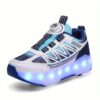 Newness Galaxy Glide LED Roller Shoes Kids trendy roller shoes with detachable wheels and adjustable brightness shining bright