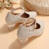 Girls twinkle toes glitter heels in gold perfect for parties and special occasions Sparkle and shine in Newness