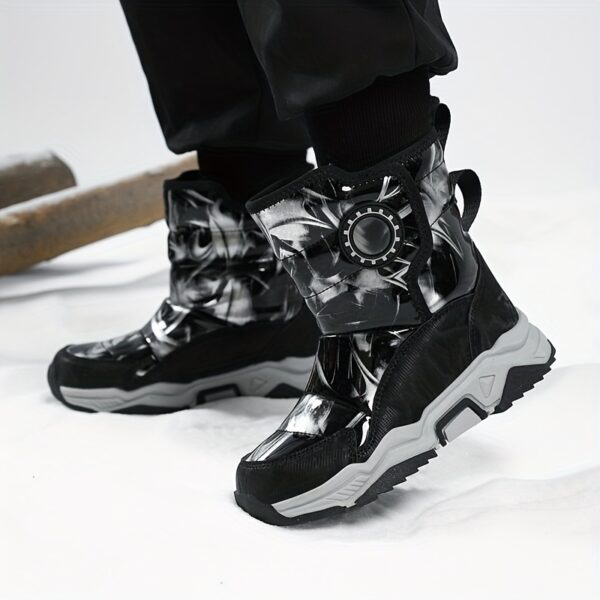 Newness floral high top kids snow boots warm and durable perfect for winter