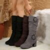 Newness Slouchy Mid Calf Boots Stylish boots perfect for any occasion Shown in color leather
