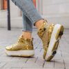 Newness Golden Glitter Roller Skate Sneakers for Kids   Shine bright in these comfortable and fun sneakers