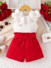 Adorable Summer Bloom Floral Girls Set perfect for outdoor play Featuring a pretty floral print this two piece set includes a comfortable top and shorts