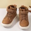 Stylish Newness Heart  Rose Kids High Tops in pink and red showcasing comfortable and durable design for kids
