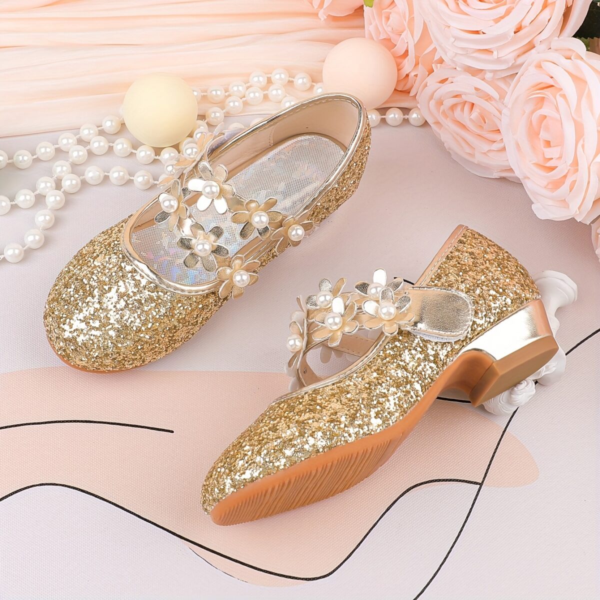Enchanted Garden Girls Floral Shoes by Newness Delicate floral print shoes perfect for weddings parties or everyday wear