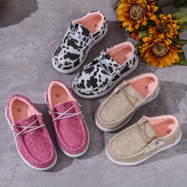 Stylish and comfortable Playful Prints girls canvas sneakers perfect for everyday wear Newness brand