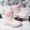 Newness floral high top kids snow boots warm and durable perfect for winter