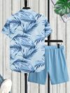 Embrace effortless summer style with the Newness Riviera Escape Leaf Print Set Crafted from breathable polyester this two piece set features a vibrant leaf print perfect for any occasion