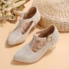 Girls twinkle toes glitter heels in gold perfect for parties and special occasions Sparkle and shine in Newness