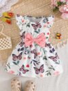Adorable Summer Bloom Baby Girl Dress Set A charming two piece outfit in soft summery colors perfect for warm weather
