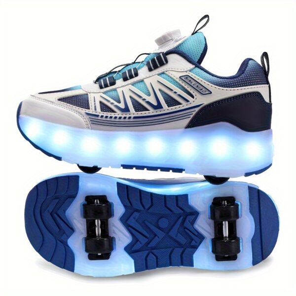 Newness Galaxy Glide LED Roller Shoes Kids trendy roller shoes with detachable wheels and adjustable brightness shining bright