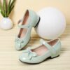 Adorable Darling Bow Girls Mary Janes in pink perfect for parties and everyday wear These classic Mary Janes feature a darling bow detail