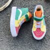 Newness Rainbow Retro Canvas Sneakers Stylish and comfortable kids sneakers perfect for spring and fall Lightweight and breathable canvas design in a vibrant rainbow color scheme