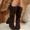 Newness Dune Chunky Heel Boots Elevate your fallwinter style with these trendy boots featuring a chunky heel and stylish design