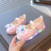 Girls stylish LED Glow Shoes from Newness in a fun and vibrant color The shoes light up are comfortable and perfect for parties