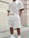 Model showcasing the Newness Urban Explorer Mens Summer Set a stylish and breathable outfit perfect for summer
