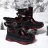 Newness floral high top kids snow boots warm and durable perfect for winter