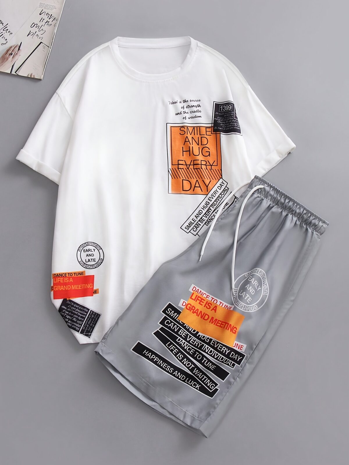 Newness Urban Edge Mens Graphic Tee Set Two stylish and comfortable graphic tees perfect for summer Casual and effortlessly cool