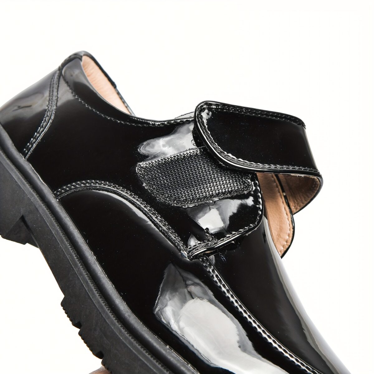 Polished black leather boys school shoes The Scholar by Newness showcasing premium quality and sophisticated style