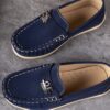 Stylish and comfortable Newness Classic Boys Loafers perfect for any occasion A close up shot showcasing the loafers design and quality