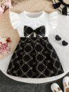 Adorable girls summer outfit Newnesss Summer Playdate Bow Skirt Set A charming two piece set featuring a stylish bow skirt and coordinating top