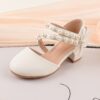 Enchanted Garden Pearl Girl Shoes by Newness Elegant girls shoes adorned with pearls perfect for any occasion