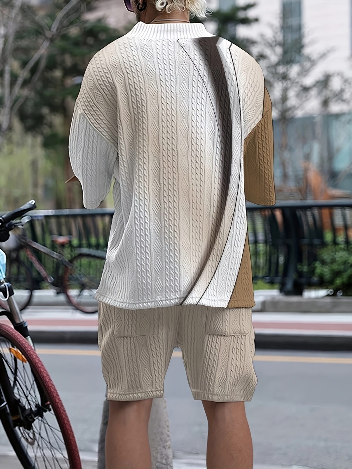 Newness Effortless Knit Summer Set A luxurious knit two piece set perfect for summer Model wears a relaxed fit knit top and matching skirt in a soft summery color