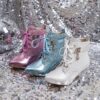 Twinkle Toes Girls Heels Stunning girls heels in rose gold perfect for parties and special occasions These sparkly heels feature a comfortable design ensuring your little one can dance the night away