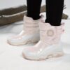 Newness floral high top kids snow boots warm and durable perfect for winter