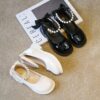 Enchanted Garden Girls Beaded Shoes by Newness Elegant beaded shoes perfect for weddings and parties