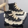 Kids stylish plaid snow boots from Newness warm waterproof and comfortable winter footwear