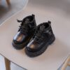 Newness Classic Side Zipper Boys Retro Boots in brown leather Perfect for Fall and Spring