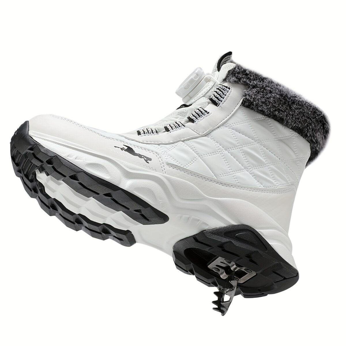 Kids wearing stylish and warm FANGFIUP Explorer Winter Boots playing in the snow