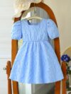 Adorable Little Darling Girls Party Dress from Newness perfect for birthdays weddings or any special occasion The dress features insert details about the dress eg a beautiful floral print sparkly sequins a flowing skirt