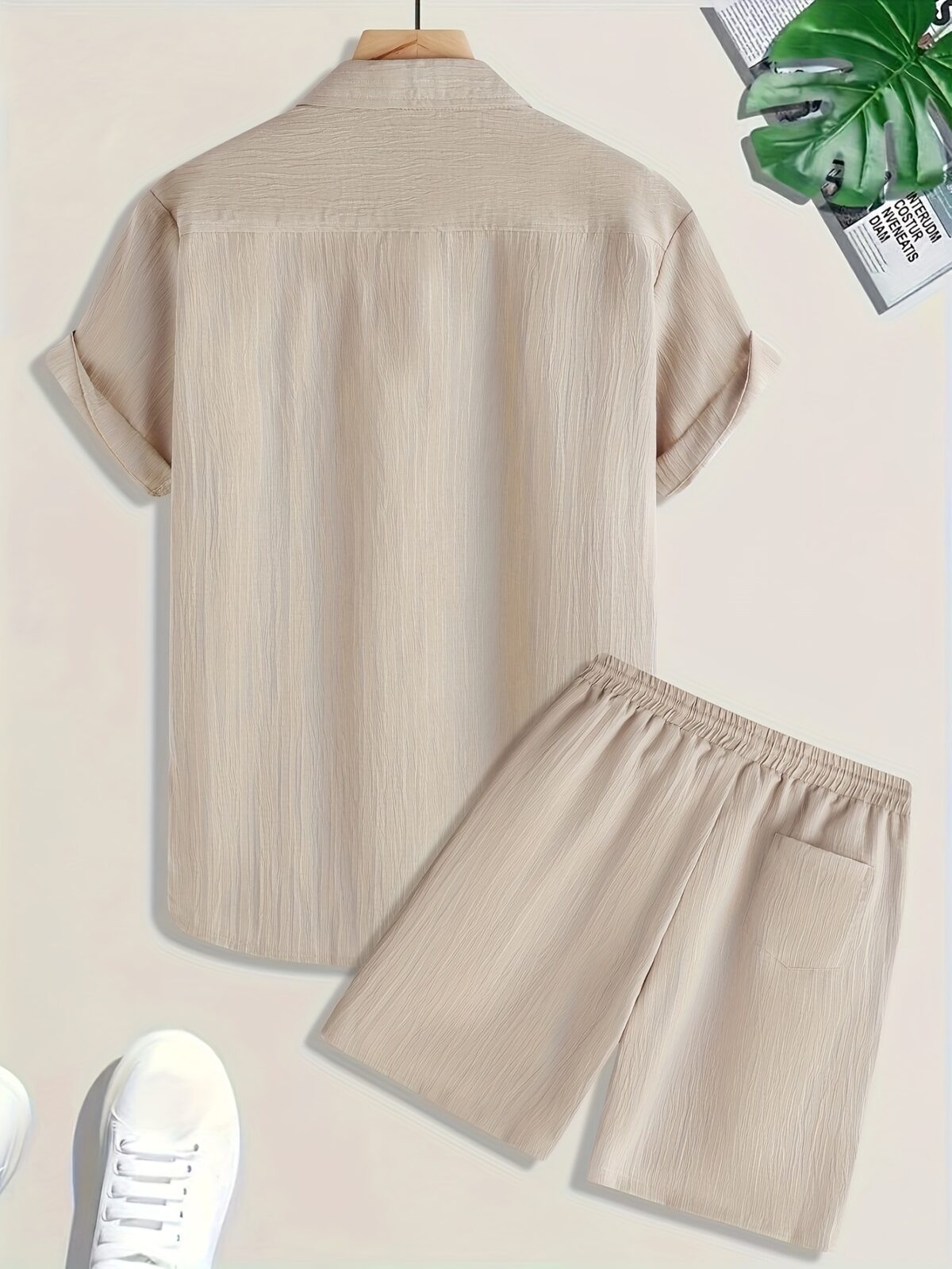 The Newness Riviera Escape Mens Summer Set a stylish and comfortable two piece outfit perfect for summer shown in detail