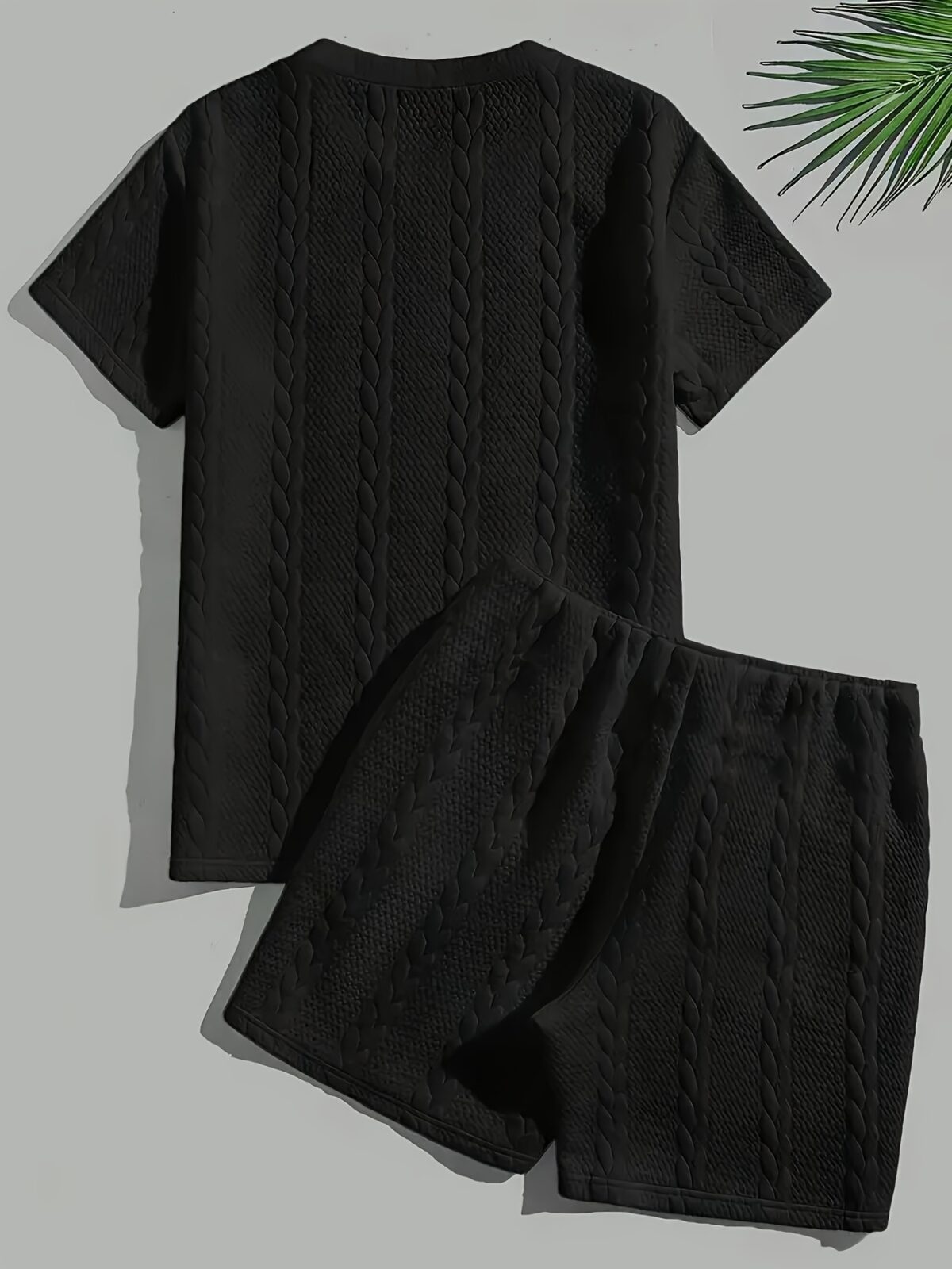 Newness Mens Effortless Style Summer Set A stylish and breathable two piece outfit perfect for summer occasions Model showcasing the set