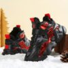 Stylish and durable argyle pattern boys winter shoes perfect for school play or outdoor adventures