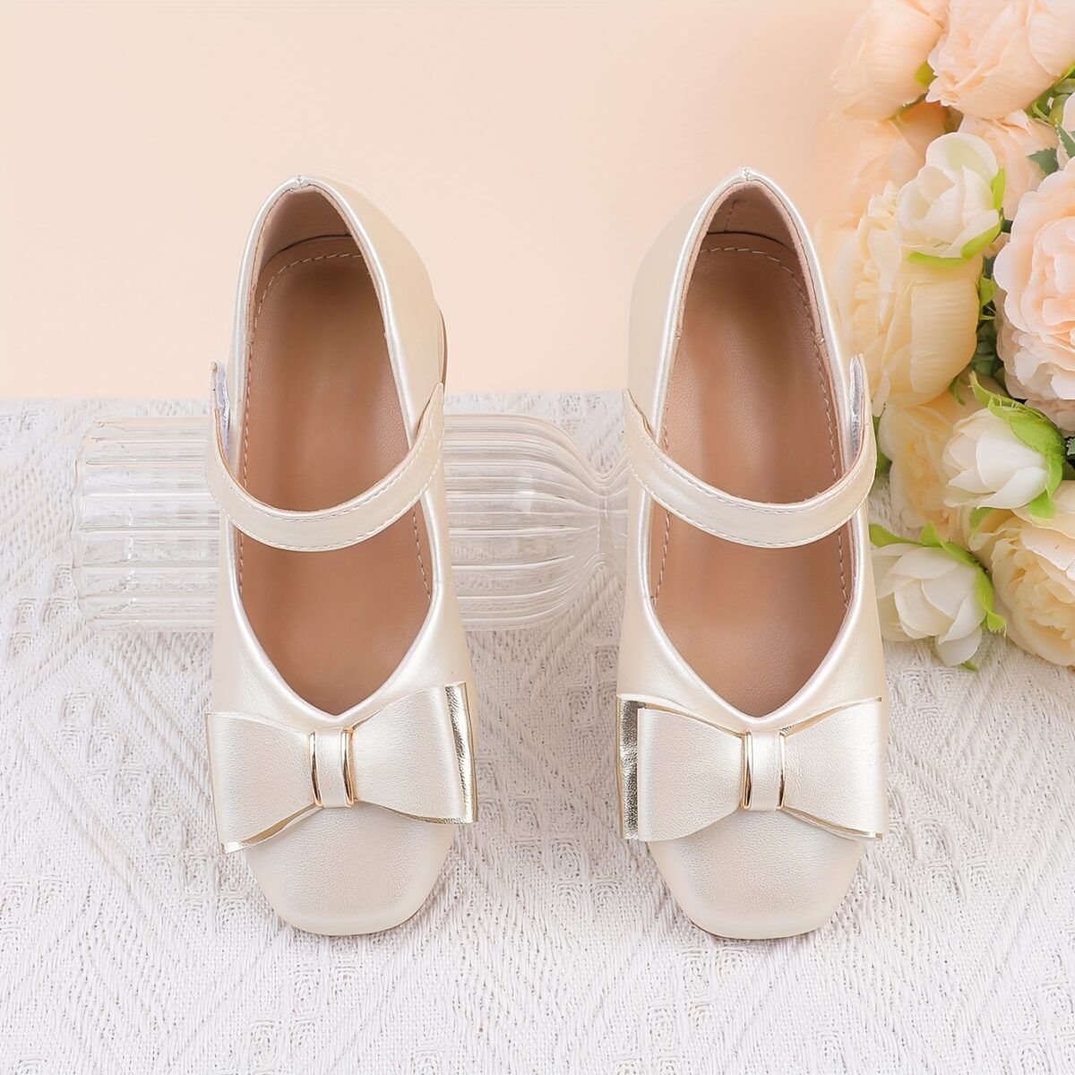 Golden Hour Girls High Heels by Newness Elegant girls high heels in gold perfect for weddings parties and special occasions