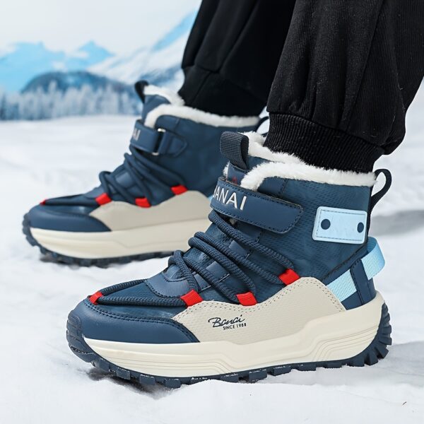 Stylish and durable Newness Explorer Kids Snow Boots perfect for snow ice and winter adventures Kids snow boots in action showcasing their waterproof and warm features