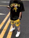 Adorable Chicago Bulls teddy bear set perfect for summer Sporty and breathable polyester