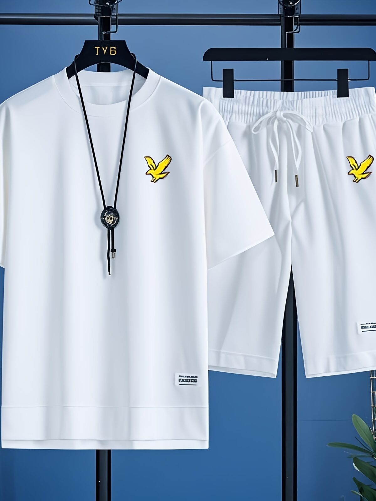 Stylish and comfortable Dubai Breeze Waffle Knit Set in white perfect for summer Model wears the matching top and bottom showcasing the breathable waffle knit fabric