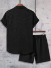 The Newness Riviera Escape Mens Summer Set A stylish and comfortable two piece outfit perfect for summer The model is wearing a crisp white shirt and coordinating shorts
