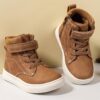Stylish Newness Heart  Rose Kids High Tops in pink and red showcasing comfortable and durable design for kids