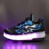 Kids GUANGLAN Galaxy Light Up Sneakers with 16 color modes USB rechargeable battery and detachable wheels Stylish and fun footwear for active children