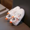 Stylish and breathable Newness Summer Breeze Kids Stripe Sneakers perfect for spring summer and fall Image shows kids striped sneakers in a close up
