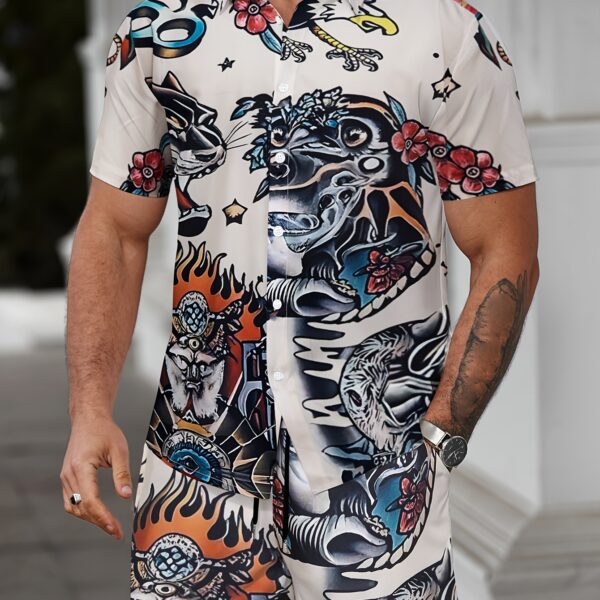 Embrace effortless cool in the Newness Havana Nights Printed Resort Shirt This stylish shirt is perfect for summer getaways and relaxed evenings