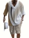 Newness Effortless Knit Summer Set A luxurious knit two piece set perfect for summer Model wears a relaxed fit knit top and matching skirt in a soft summery color