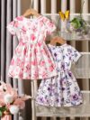 Adorable floral print dress and bloomer set perfect for summer Newness kids fashion
