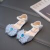 Close up of Newnesss Enchanted Garden Rhinestone Princess Shoes showcasing sparkling rhinestones and delicate design Perfect for a young girl
